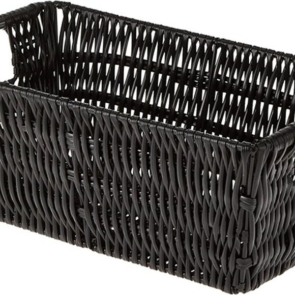 NEW Small Shelf Black Tote Basket - Picture 1 of 7